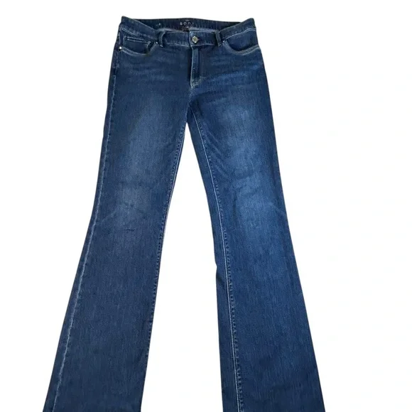 White House Black Market Women's Blue Boot Cut Jeans Sz 8 mid rise “The Boot” - Picture 4 of 9